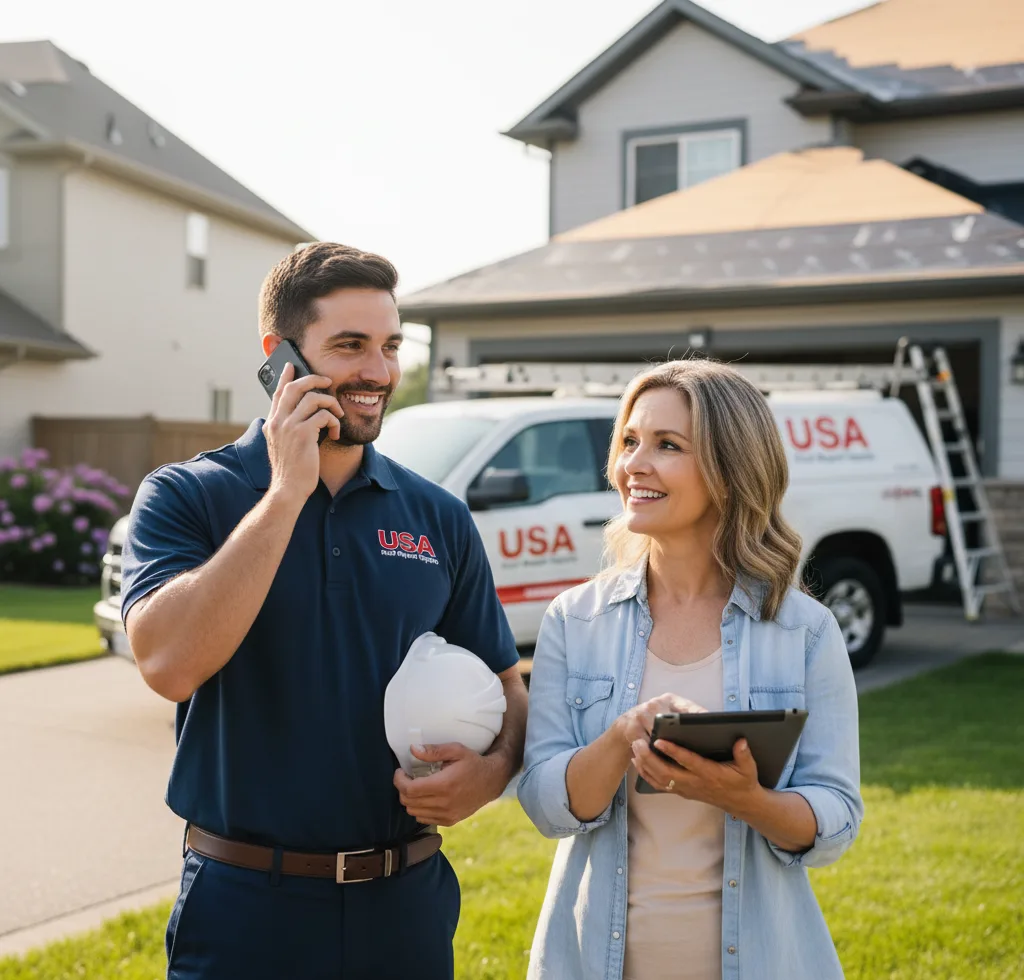 USA Roof Repair Experts customer support in Crosby